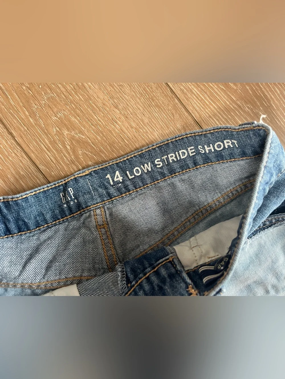 Gap Kids washed and unworn light & dark Denim Shorts Size 14 Slim 100% Cotton